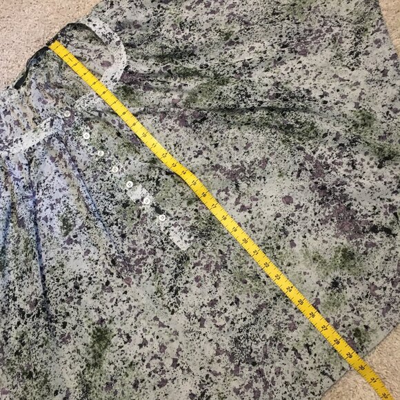 Kensie Abstract Paint Splatter Dolman Sleeve Blouse - Picture 15 of 15